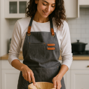 canvas kitchen apron – barista style